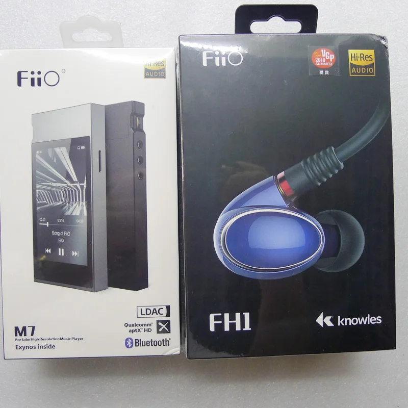 

FiiO M7 music player +FH1 earphone Bluetooth aptX-HD LDAC Hi-Res Android Music play M7 with FM Radio MP3 LCD Music hifi fm mp3