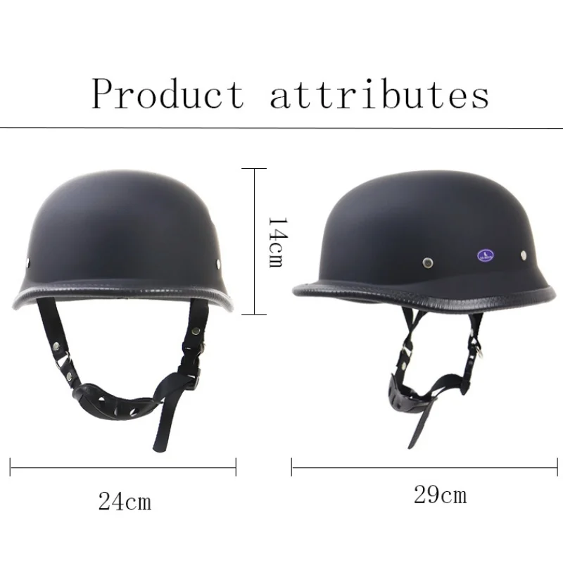 buy Motorcycle Helmets Half Face Retro Personality Bike Cruiser Chopper Half Covered Adult Man Helmet