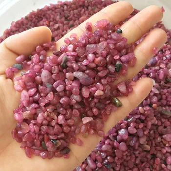 

50g Natural Rubellite Stone Red Tourmaline Gravel Rock Crystal Quartz Raw Gemstone Mineral Specimen Fish Tank Garden Decoration