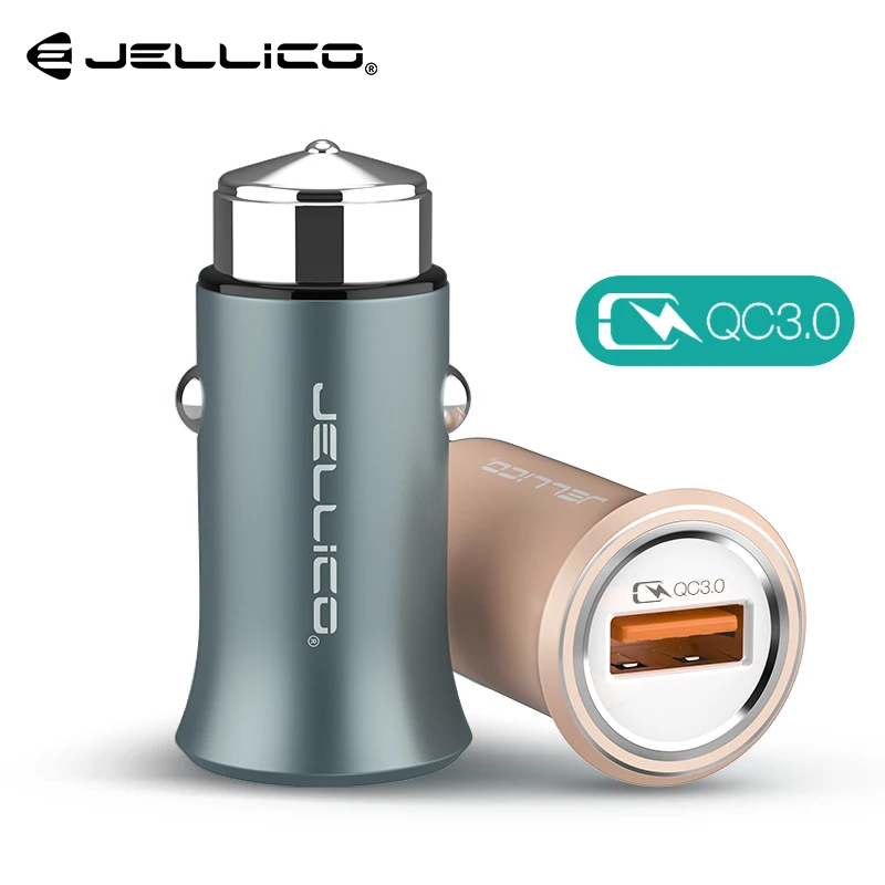 Jellico QC 3.0 سريعة تهمة الهاتف المحمول شاحن آيفون سامسونج اللوحي سريع شحن البسيطة شاحن سيارة لهواوي Xiaomi