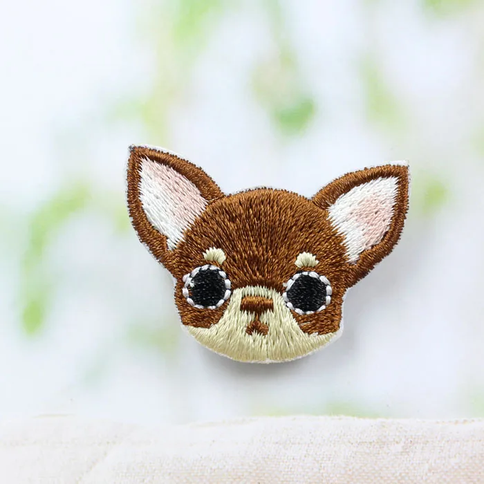 

Embroidery DIY Clothes Patch Fabric Applique Pet Chihuahua Dog Patches for Clothing Kids T Shirt Women Bag Accessories 1pcs
