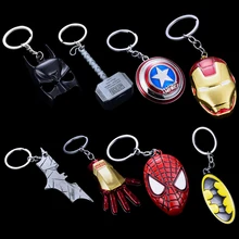 Marvel Мстители Железный человек Бэтмен Капитан Америка Молот Тора мьельнир брелок с металлическим логотипом для Apple гарнитура для airpods чехол Аксессуары