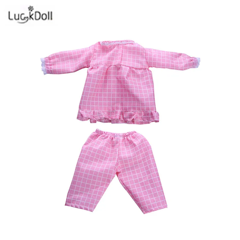 LUCKDOLL модное летнее розовое платье подходит 18 дюймов Американский 43 см детская кукла одежда аксессуары, игрушки для девочек, поколение, подарок на день рождения - Цвет: b112