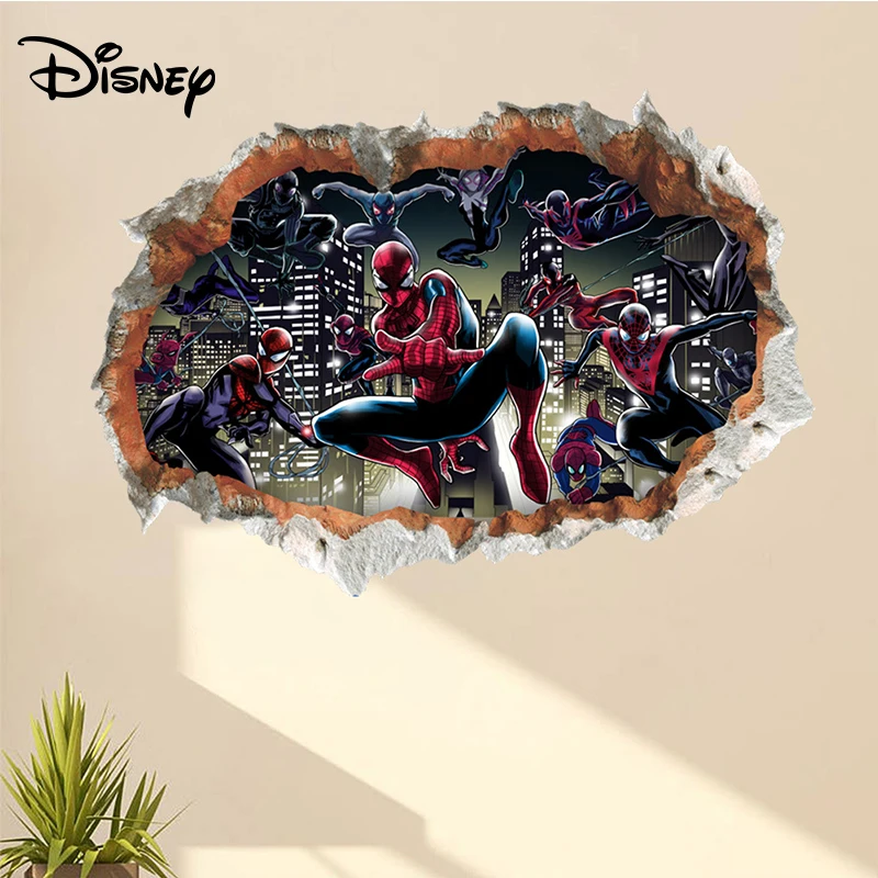 3D наклейки Человек паук Disney креативные Стикеры для окон гостиной спальни детской
