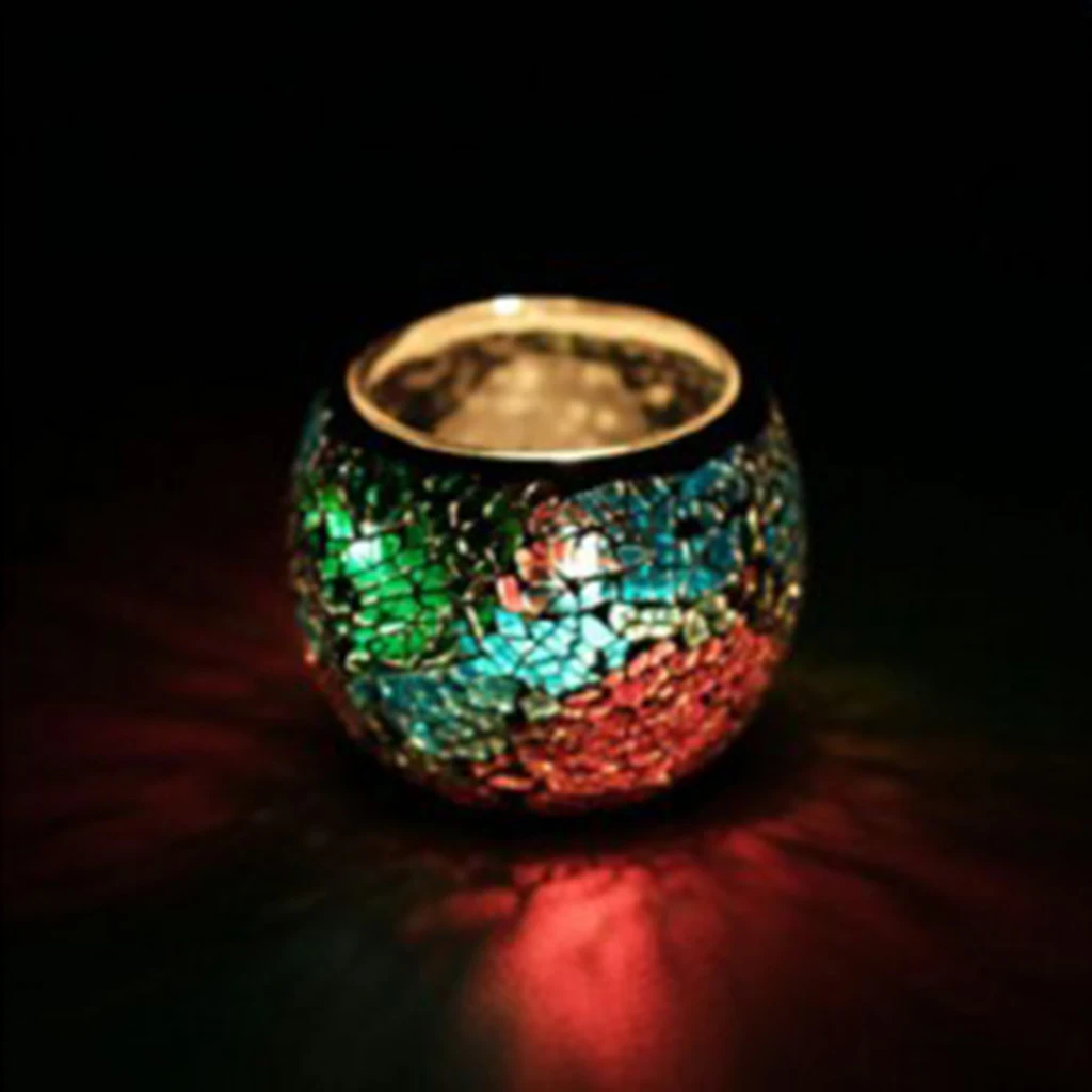 3Pcs Romantic Glass Tea Light Candle Holder Votive Candlestick Holders Candle Lamps for Wedding Festival Church Decor