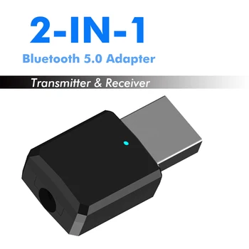 

Audio Receiver Transmitter 2 IN 1 Bluetooth 5.0 Wireless Adapter Mini 3.5mm AUX Audio Stereo For TV PC Wireless Adapter For Car