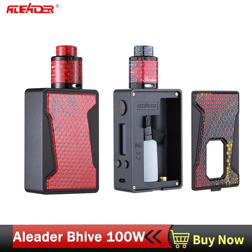 

Original Aleader Bhive 100W BF Squonker Box kit TC Mod Kit 7ml bottle Squonk e-cigarette Resin panel Electronic Cigarette Kit