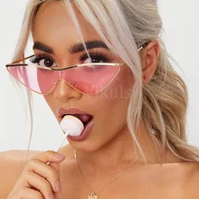 Сексуальные женские солнцезащитные очки "кошачий глаз", Женская металлическая оправа, Винтажные Солнцезащитные очки с интегрированными линзами для женщин, брендовые дизайнерские солнцезащитные очки UV400