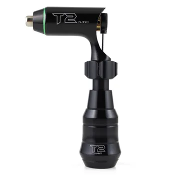 

New! T2 Nano Cartridge Swiss Motor Mini Rotary Tattoo Machine Black Including Cartridge Grip Supply Free RCA Cord