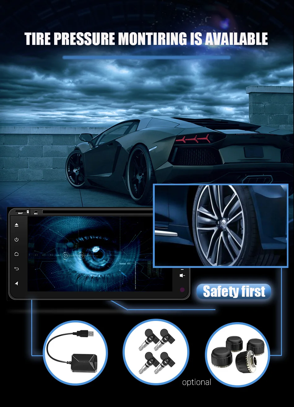 Eunavi 2 Din Android 9,0 автомобильный dvd-плеер gps навигация для Toyota Hilux Vios старый Camry Rav4 Prado 2003-2008 2din радио wifi bt