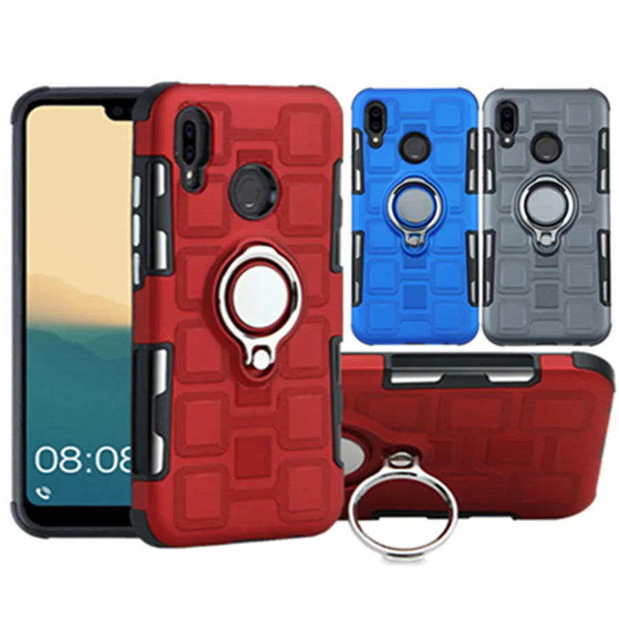 protective case for huawei p20 lite phone cover light kickstand funda ring holder huawai p 20 pro coque shockproo |