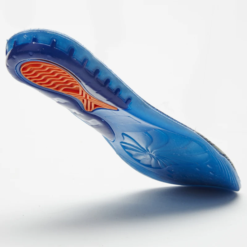 Gel Insoles velvet texture for sport running shoe insoles shock absorption pads for heel pain relieve feet care insole men/women