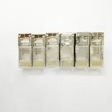 100 шт. RJ-45 сети CAT5 CAT5e разъем 8 P металлический корпус Защитная пробка