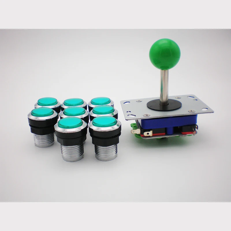 

DIY Bundles Kit With Joystick illuminated Arcade Push Buttons holder nut microswitch