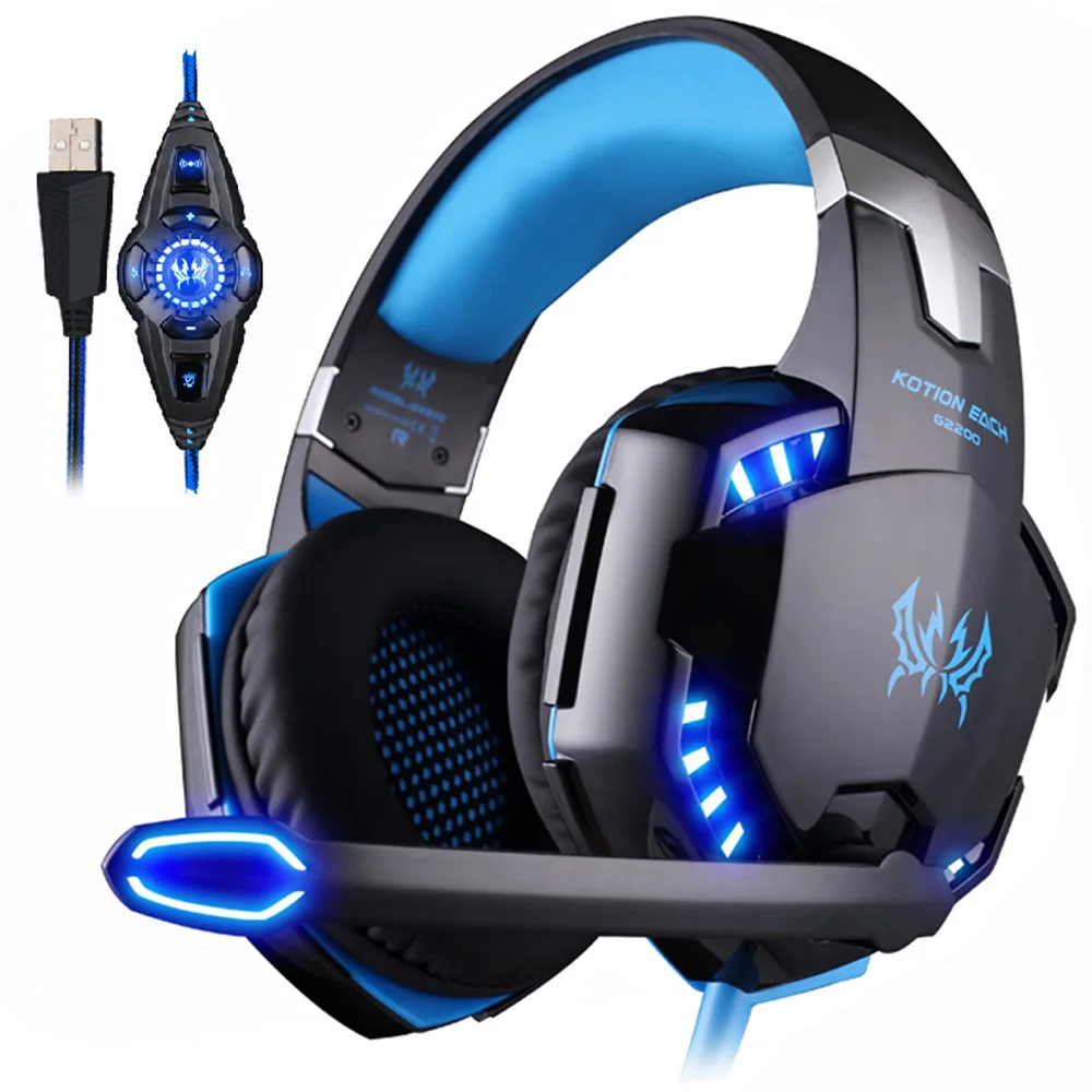 

Cncool Hot USB 7.1 Surround Sound Gaming Headphone Stereo game Headset with Microphone Earphone LED for PC Computer laptop