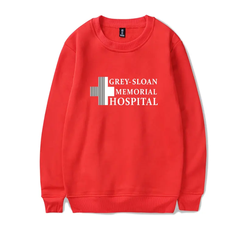Серый Анатомия обычный крой унисекс Crewneck толстовки свитшоты передняя сторона печати графика женские с длинным рукавом хип хоп толстовка - Цвет: red
