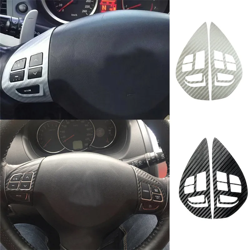 

Steering Wheel Switch Button Sticker Cover Trim Audio Cruise Control Button For Mitsubishi ASX Lancer Outlander RVR Pajero Sport