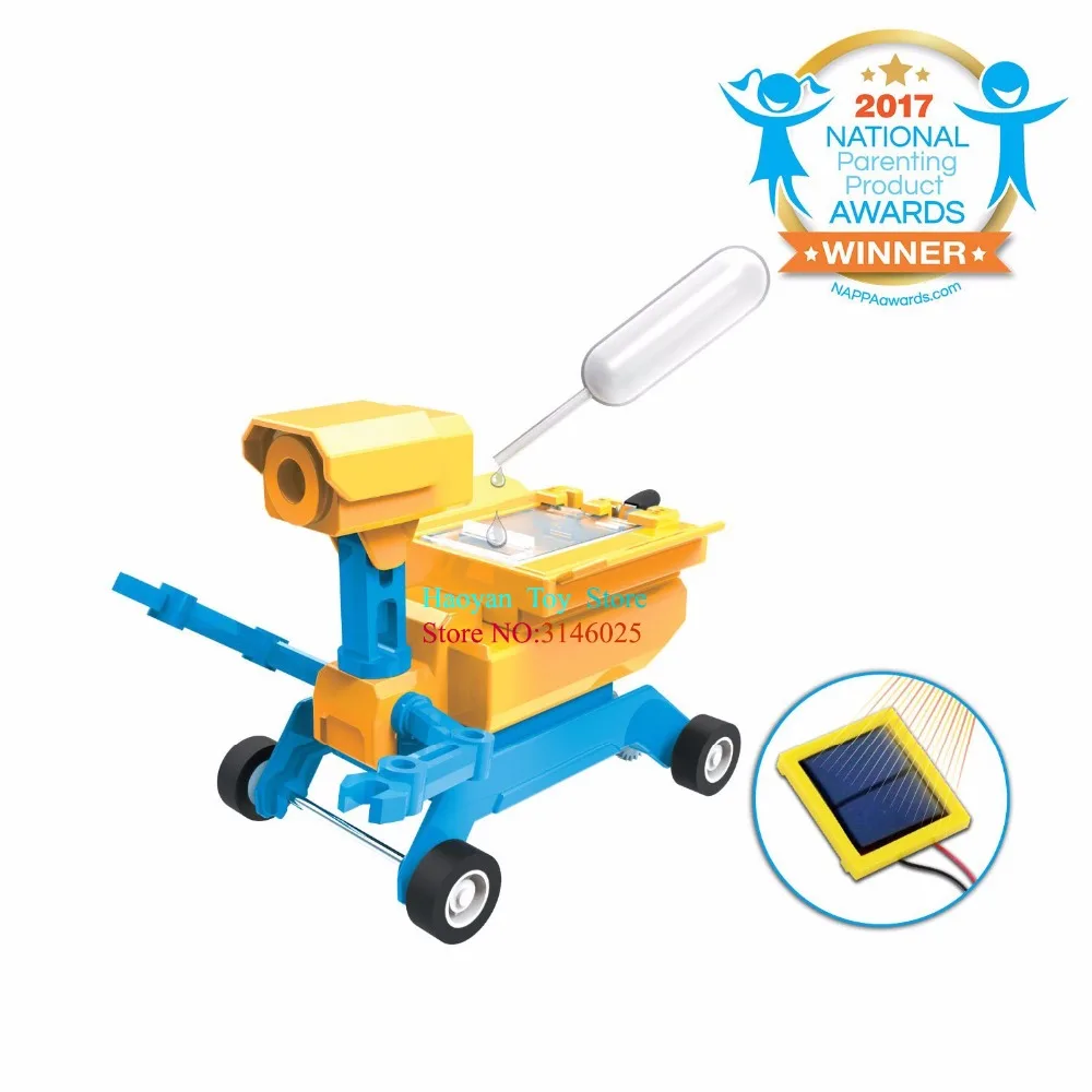 

YANZCHILD New High Tech Toys Geo STEM Toy Gifts DIY 2-in-1 Salt Water/Solar Powered Robot Car Kit for Kids Age 8+