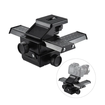 

MINIFOCUS 4 Way Macro-focusing Close-up Shooting Photography Tripod Head Rail Slider for Nikon Pentax Olympus DSLR Camera