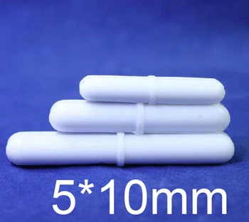 

5mmx10mm polytef PTFE resin coated. Magnetic Octagon-Shaped.Stir Rods With a center molded pivot ring New
