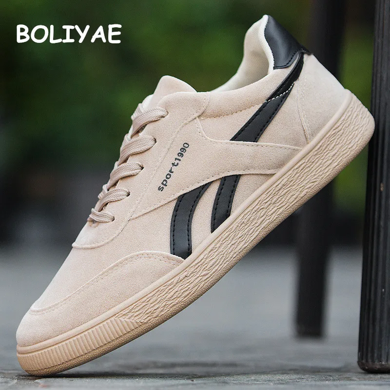 

2019 Male Sneakers Casual Shoes For Men Adult Non-Slip Footwear Outdoor travel hiking shoes Autumn Cow Suede Leather