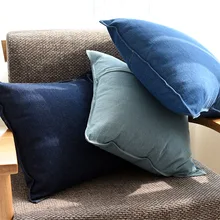 43X43 см/50x50 см/60x60 см в японском стиле хлопковая джинсовая синяя наволочка для гостиной простая Наволочка декоративная подушка чехол