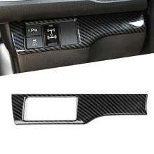 Карбоновое волокно внутренние молдинги ESP переключатель управления панель Крышка отделка наклейка для Honda Civic 10th