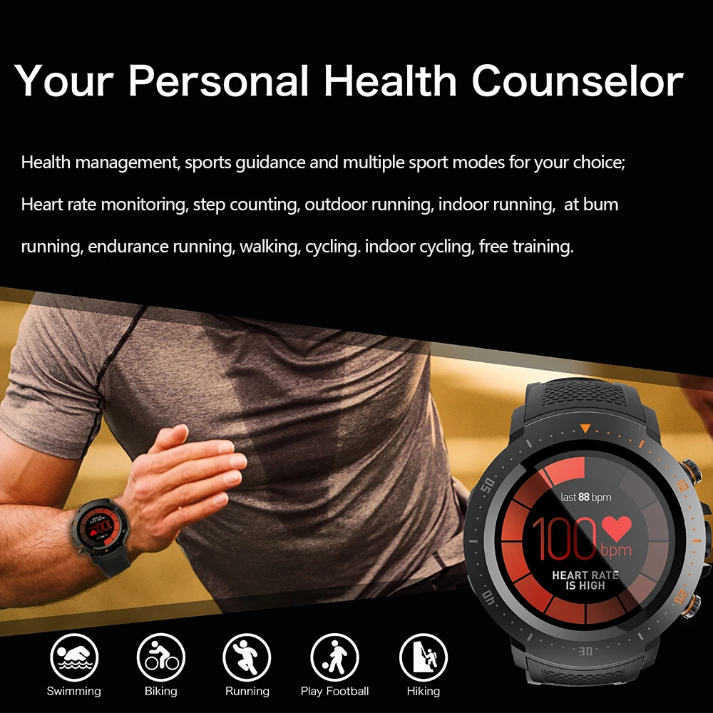MAKIBES A4 4G 530mAh 1+16GB Waterproof Music Play Smart Watches Sport GPS Watch Phone Pedometer Smartwatch For MI8 IOS Android