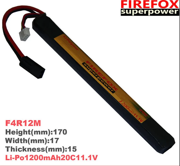 1 шт. Оригинальная батарея FireFox 11,1 V 1200mAh 20C Li Po AEG для страйкбола L F4R12M Прямая поставка