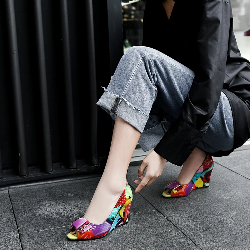 Женские туфли лодочки из натуральной кожи с открытым носком|dancing pumps|fashion heelsheels