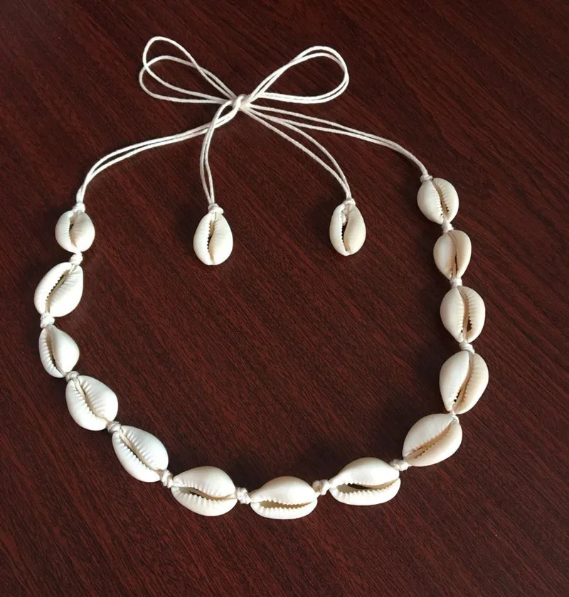 

Hawaiian Cowrie Shell Necklace Leisure Handmade Shell Chokers Necklace Women Bohiem Jewelry