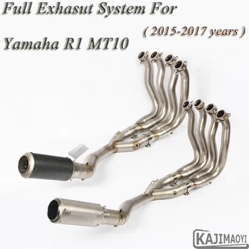 

Slip On For YAMAHA R1 YZF-R1 MT-10 2015 - 2019 Motorcycle Full Exhaust System Modified Front Link Pipe Muffler Titanium Alloy