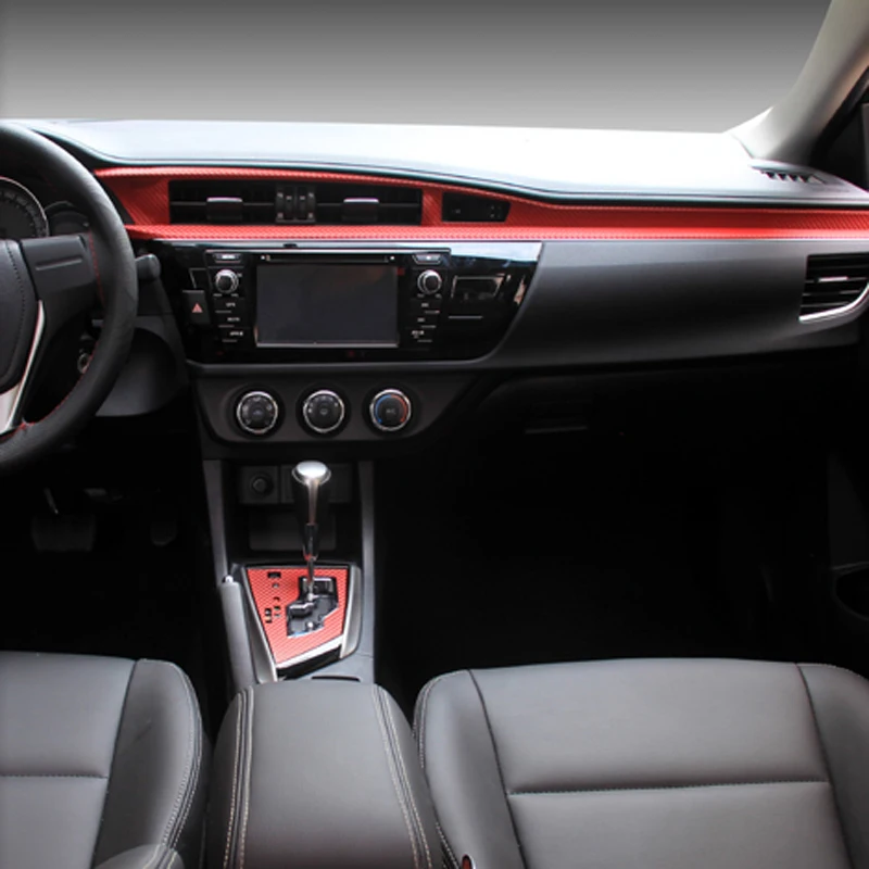 

Car-Styling Brand New Car Interior Center Console Color Change Carbon Fiber Molding Sticker Decals For Toyota Corolla 2014-2015