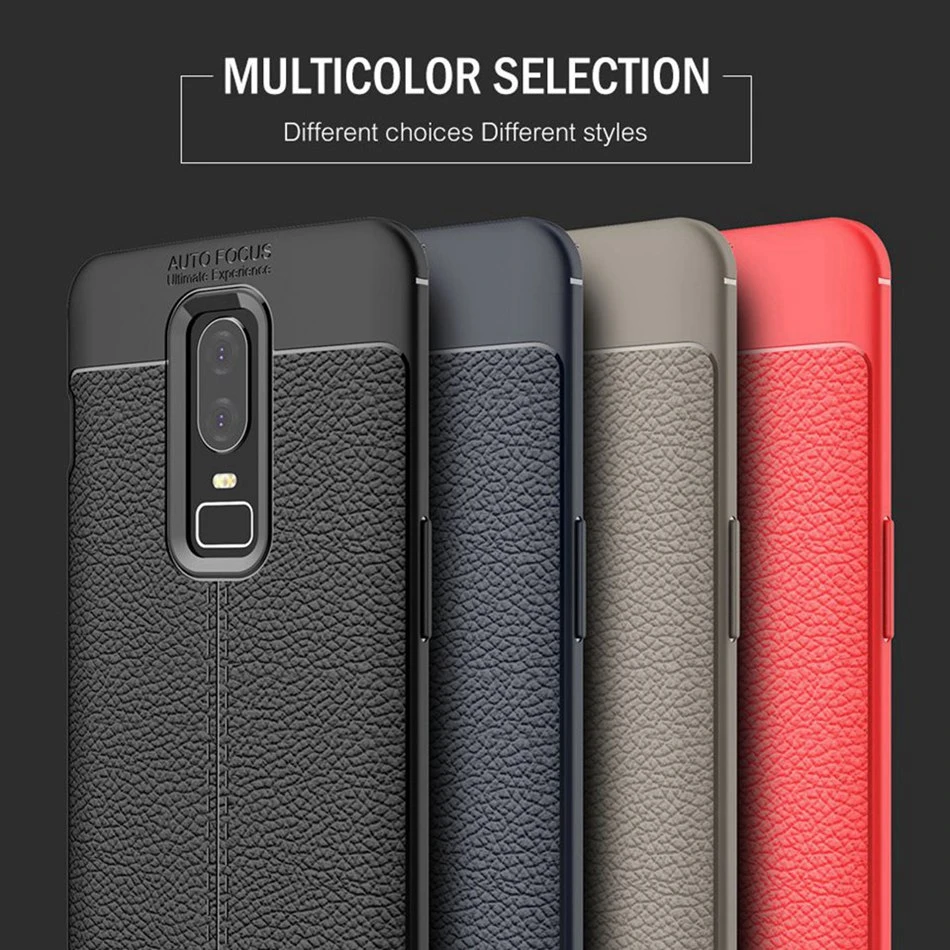 REAOOM Luxury Litchi Patterned Case for Oneplus 5T 3T Cover Full Protected Coque for Oneplus 3 5 6 Soft TPU Business Phone Cover  (2)