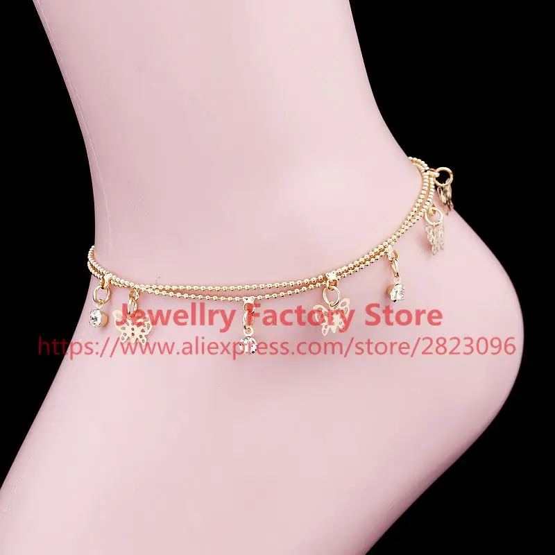 Download 240pcs/lot double layers butterfly anklet stylish Beach ...