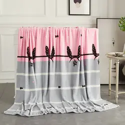 Домашний текстиль высокой плотности розовый Флисовое одеяло украшение для дома теплое покрывало одеяло крышка на кровать для девочки