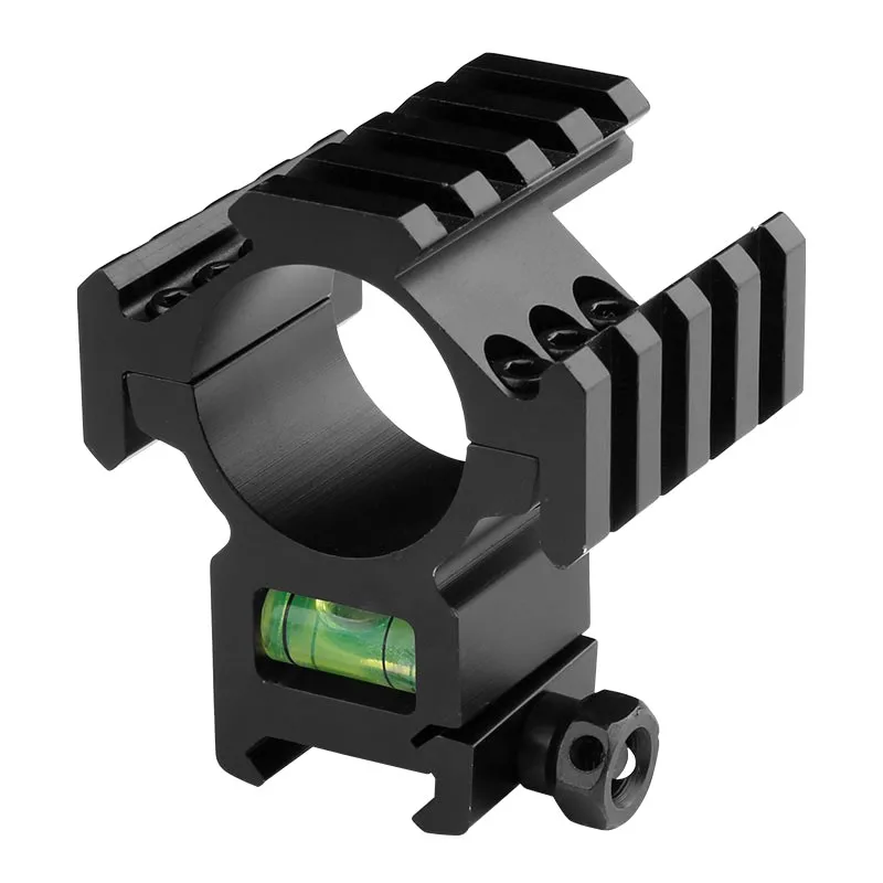 Hunting Scope Mount 30mm Riflescope Mount with Bubble Level for 20mm 3 Railin Flashlight Mount