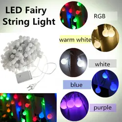 ЕС Plug 20 м 200LED строка матовый шар теплые белые Праздничные огни строки вечерние Свадьба Фея свет рождества декор поставки
