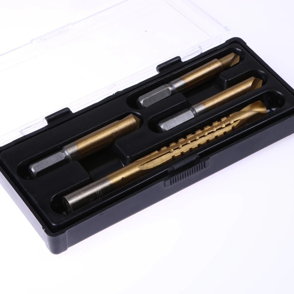 Buy 4pcs Portable Screw Extractor Drill Bit Set High