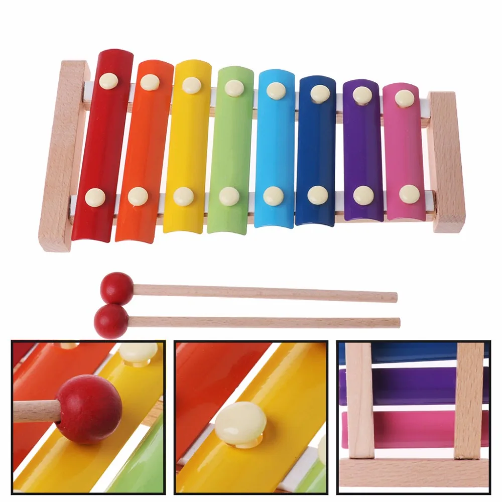 Jual Pendidikan Pembelajaran Kayu Gambang 8 Catatan Alat Musik untuk Anak Bayi Mainan