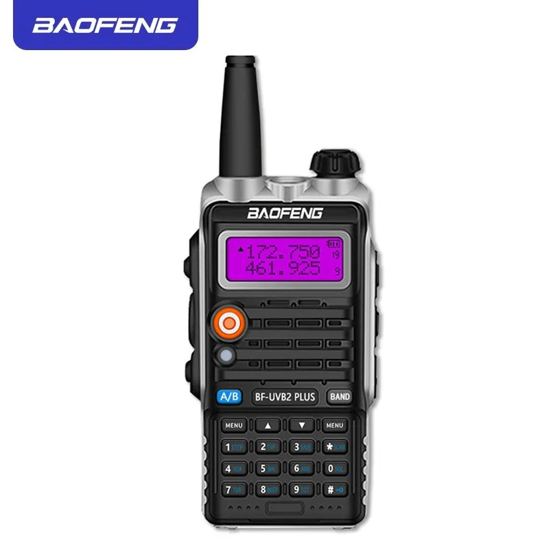 Baofeng UVB2 Plus UV-B2 портативная рация, водонепроницаемый двухдиапазонный VHF/UHF двухсторонний радиоприемник, радиоприемник Ham CB, портативный трансивер