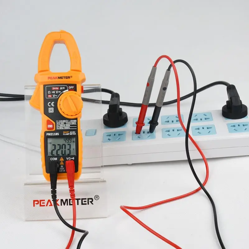 Клещи PEAKMETER PM2118S портативный умный мультиметр переменного тока, постоянного тока, измеритель сопротивления напряжения, измеритель непрерывности с NCV