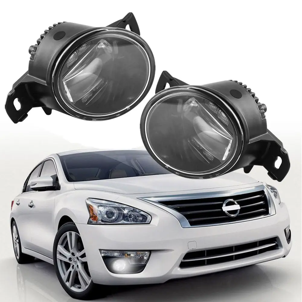 LED Style Pair fog font b lamp b font For Nissan Altima Maxima Rogue Sentra Clear
