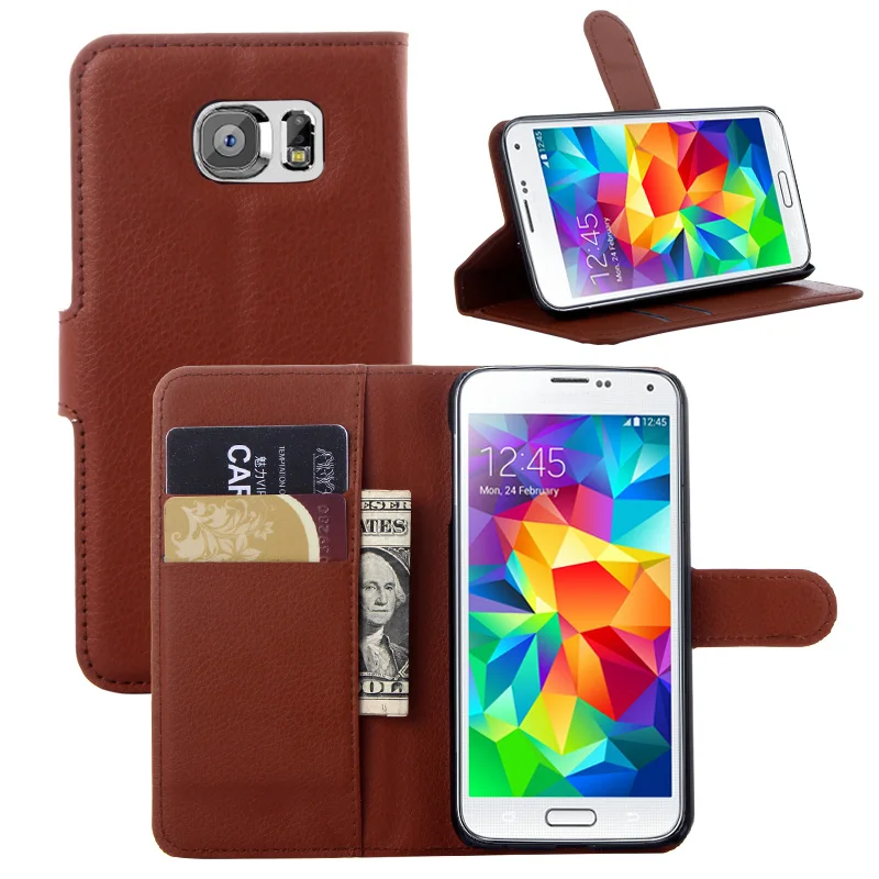 Чехол кошелек с откидной крышкой для Samsung Galaxy S6 чехол телефона Befosson Litchi зернистый