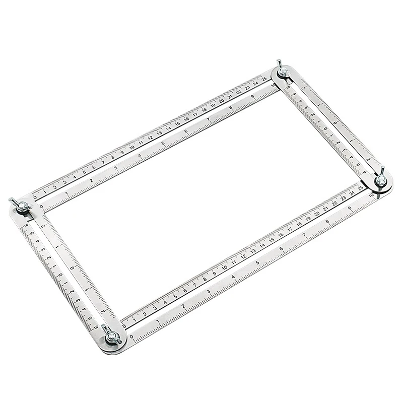 

Multi-function Adjustable Four-Sided Folding Measuring Tool Multi-Angle Template Scale Ruler