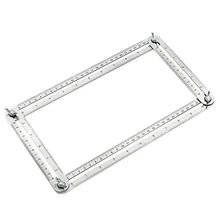 Multi-function Adjustable Four-Sided Folding Measuring Tool Multi-Angle Template Scale Ruler binoax aluminum alloy four sided ruler measuring instrument template angle tool mechanism slides with laser engraving