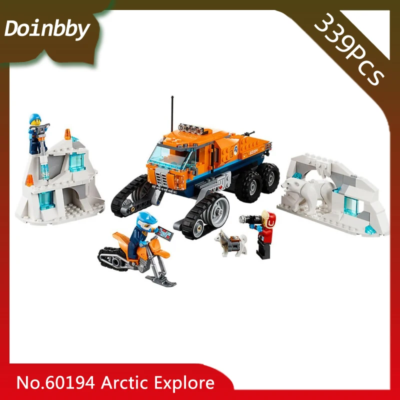

339pcs City Urban Series Arctic Ice Explore Scout Truck Model Building Blocks Education Toys Compatible with Legoings 60194
