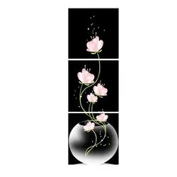 4040 см HD Печать на холсте, 3 Панель цветочным маслом современная картина для Гостиная Настенный декор дивана без рамки