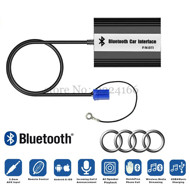 Автомобильный Bluetooth A2DP адаптер для Audi A2 A3 A4 A6 A8 S6 S4 S8 All Road TT 8Pin 12Pin разъем интерфейс