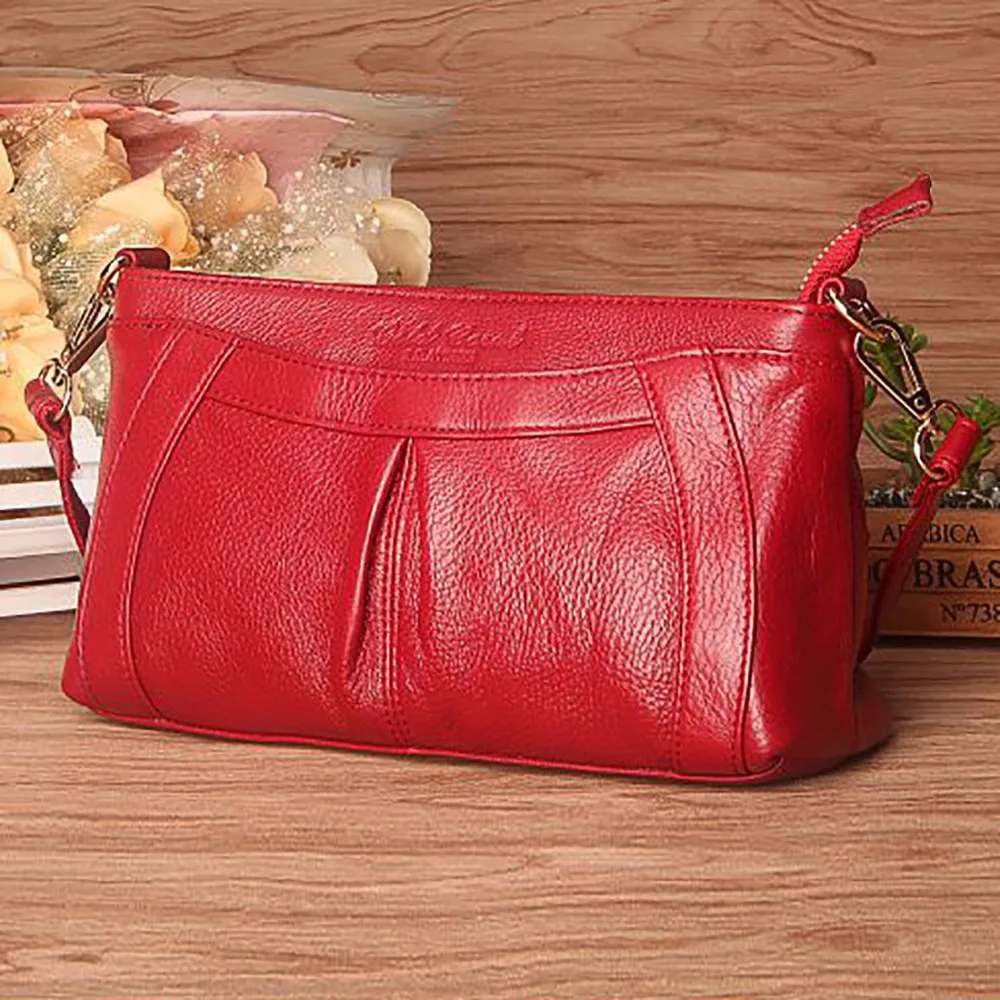 

Genuine Leather Small Cross Body Messenger Bags Female Handbag Casual Famous Brand Real Cowhide Women Single Shoulder Bag